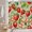 Green Red Pink, variant on Strawberry Shower Curtain Cute Pink Red Strawberry Watercolor Fruit Spring Summer Floral Leaves Rustic Bathroom Decor Fabric Curtain with Hooks
