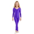 thumbnail image 1 of Wdgfv Justaucorps de Danse à Manches Longues et Col Rond pour Filles Violet 1-3 Ans, 1 of 7