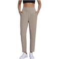 thumbnail image 6 of Tnhcen Women's High Waisted Golf Pants, 9-Inch Stretch Travel Trousers, 95% Polyester 5% Spandex Ankle Pants for Women, Plus Size S-3XL Casual Sporty Trousers with Pockets, 6 of 9