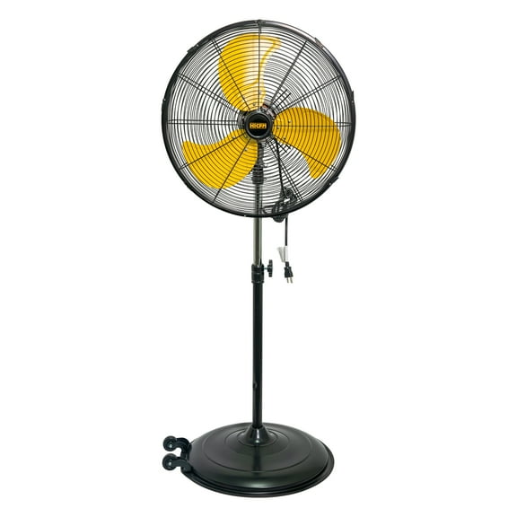 HiCFM 20 inch Pedestal Fan, 50° Tilting 3-Speed 5000 CFM High Velocity Stand Up Fan with 1/5 Powerful Motor for Commercial Industrial Warehouse Gym Garage - UL Safety Listed