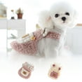 StarBay Warm Snap Design Pet Coat Cozy Winter Clothes with Bear Pattern