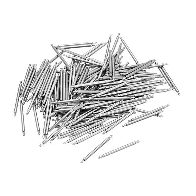 Pasadores de resorte de acero inoxidable de 1.3 mm de diámetro para correas de reloj de 18 mm, 200 unidades