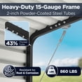 thumbnail image 3 of ALEKO Steel Carport with Corrugated Roof Panels 12 x 25 feet Black, 3 of 10