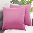 thumbnail image 2 of Unique Bargains Velvet Decorative softCushion Throw Pillow Cover 18" x 18" Fuchsia, 2 of 8