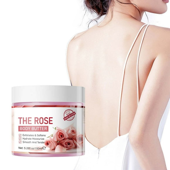 The Rose Face Cream Body Butter Exfoliates And Hand Cream Softens Hydrate Moisturize Smoothes Particle Face Cream For Men And Tender Body Face Cream For Women Lotion 150ml