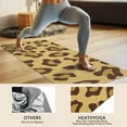 thumbnail image 4 of Yellow and Brown Of Leopard Print Hot Yoga Mat Towel Non Slip for Hot Yoga - Quick-Drying Yoga Mat Cover with 4 Corner Pockets with Travel Bag - Hot Yoga Towel Non Slip 74"x26", 4 of 6