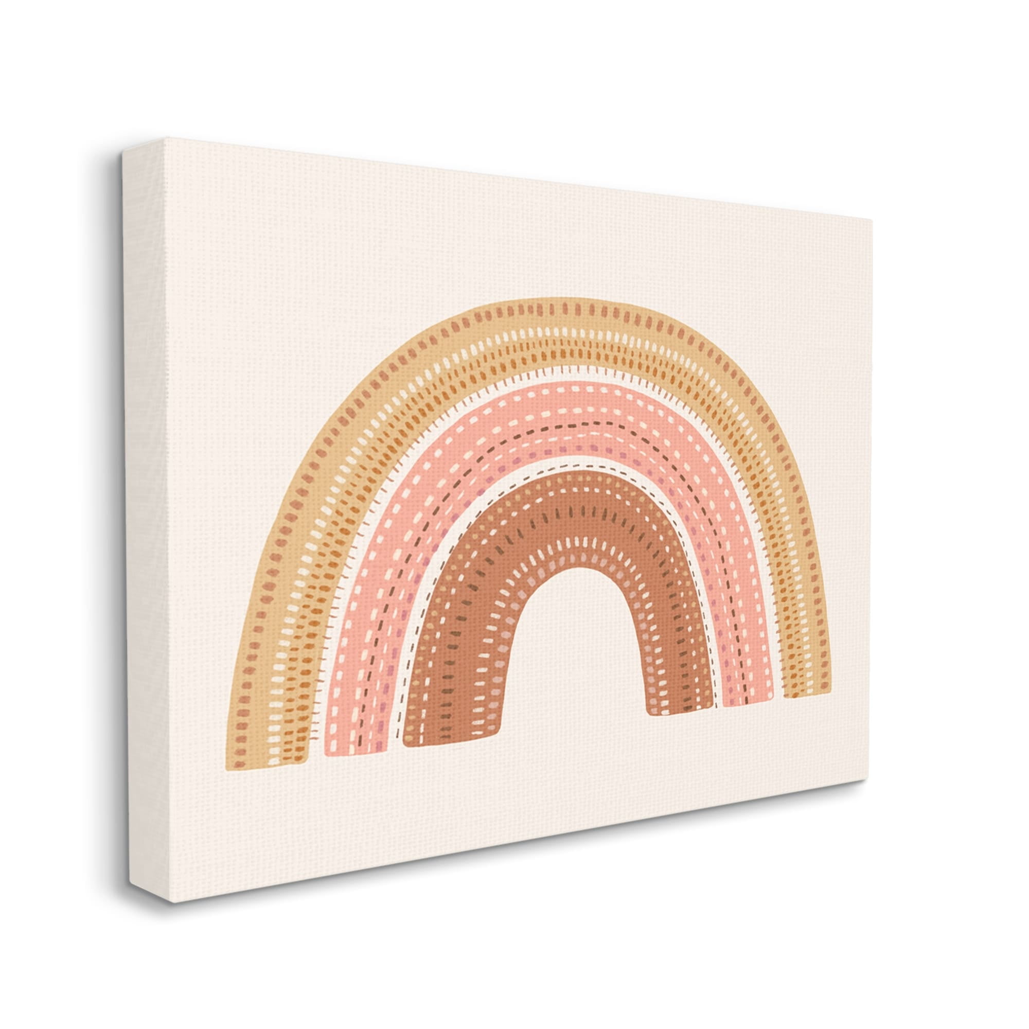 Stupell Industries Earthly Boho Rainbow Embroidery Stitch Inspired Pattern,30 x 24, Design by Nancy McKenzie