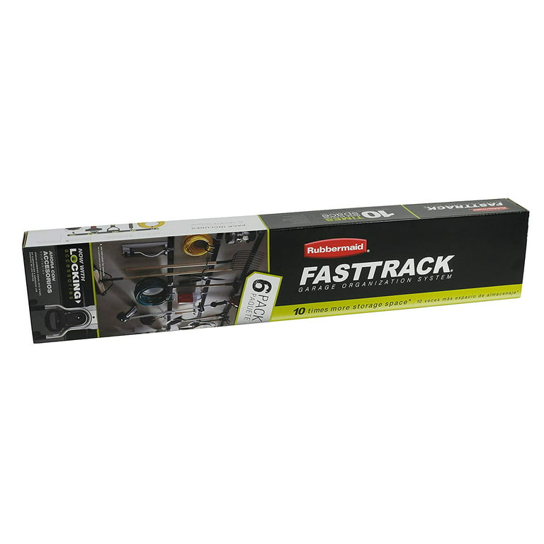 Rubbermaid FastTrack Garage Storage Wall Mounted Rail Kit, 2 Pack
