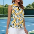 thumbnail image 5 of Uorisanigo Artistic Lemon Womens Golf Shirt Sleeveless Zip Up Shirts Versatile Zip Up Collar Quick Dry Athletic Shirts for Tennis Hiking & Outdoor Sports Relaxed Daily Wear, 5 of 7