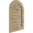 thumbnail image 2 of Ekena Millwork 28"W x 36"H Timberthane Hand Hewn Round Top Faux Wood Non-Functional Gable Vent, Primed Tan, 2 of 5