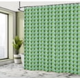 thumbnail image 5 of Ambesonne Abstract Green Shower Curtain, Modernistic Squares, 69"Wx84"L, Multicolor, 5 of 5