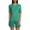 thumbnail image 3 of Lands' End Women's Crew Neck Rash Guard UPF 50 Sun Protection Swim Tee, 3 of 3