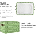 thumbnail image 3 of FREEAMG Green Heart Storage Basket with Handles Collapsible Storage Bins Canvas Fabric Storage Organizer for Shelves Closet Bedroom Living Room 2Pack, 3 of 7