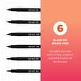 thumbnail image 2 of Sakura Pigma Professional Brush Pens - Brush Tip Pens - Black Ink - Fine, Medium, Bold Sizes - 6 Pack, 2 of 7