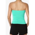 thumbnail image 2 of TheMoogan Women's Built in Shelf Bra No-Slip Cotton Cropped Tube Top With Side Ruching, 2 of 7