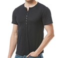 thumbnail image 3 of Birdeem T-Shirt Blouse pour Homme Décontracté Uni Mode à Enfiler Col Rond Manches Courtes, 3 of 12