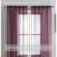 thumbnail image 2 of THD Serenity Sheer Voile Window Treatment Rod Pocket Curtain Panels - Curtains for Living Room - Set of 2 (Plum, 54 W x 84 L), 2 of 6