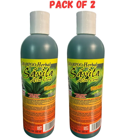 Del Indio Papago (2 Paquets) Shampooing à Base de Plantes avec de l'Aloe Vera-Shampooing de Savila
