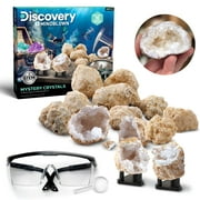Discovery #Mindblown Geode Crystal Excavation Kit, 14-Piece Geology STEM Set, Discover Hidden Crystals,