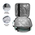 thumbnail image 3 of Square Insulated Lunch Bag Leak-proof Lunch Box for Outdoor Work Picnic10.5*3.5*9.5 Light Green Gold Marble Pattern, 3 of 6