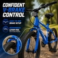 thumbnail image 5 of FUPOJH 24" Mountain Bike for Boy,Girl,7 Speed,V Brakes,off Road Tires,Adjustable Seat,Blue, 5 of 9