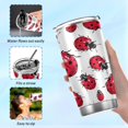 thumbnail image 6 of GZHJMY Ladybug Tumbler Stainless Steel Double Wall Vacuum Reusable Insulated Mug with Straw and Built-in Coaste for Cold and Hot Beverages, 12oz, 6 of 7