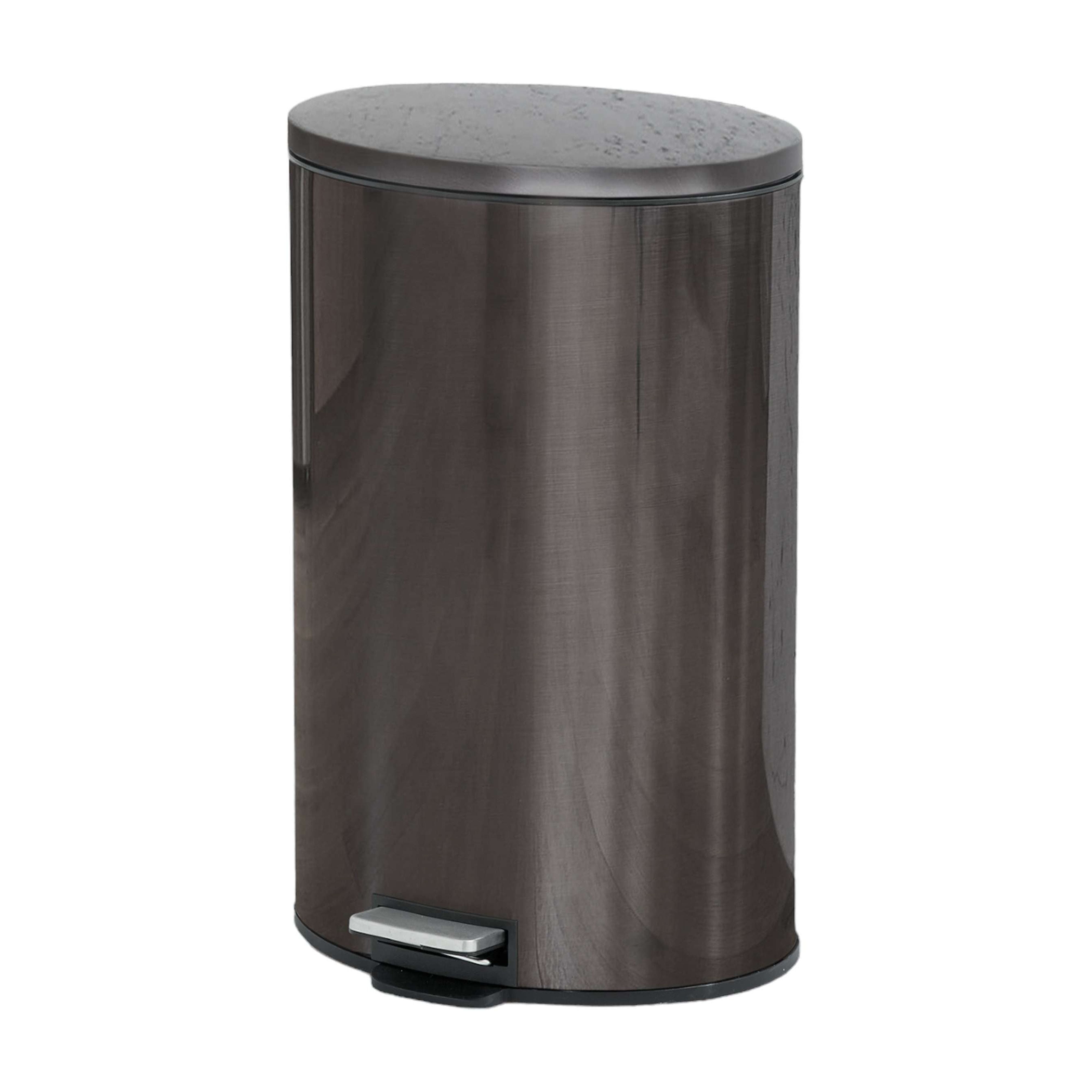 Better Homes & Gardens Kitchen Trash Can, 10.5 Gallon Stainless Steel Oval Step Garbage Bin with Soft Close Lid, Black