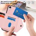 thumbnail image 5 of for iPhone XR Wallet Case with Card Holder, Elegant Durable PU Leather Protective Magnetic Closure Flip Phone Cover Kickstand RFID Blocking for Women Girls for iPhone XR, Pink, 5 of 8
