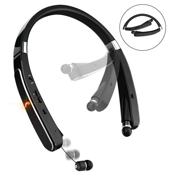 Bluetooth Headset, Bluetooth Headphones-Coolmade 30 Hrs Playtime Wireless  Neckband Design W/Foldable Retractable Headset for Cellphones Like iPhone  