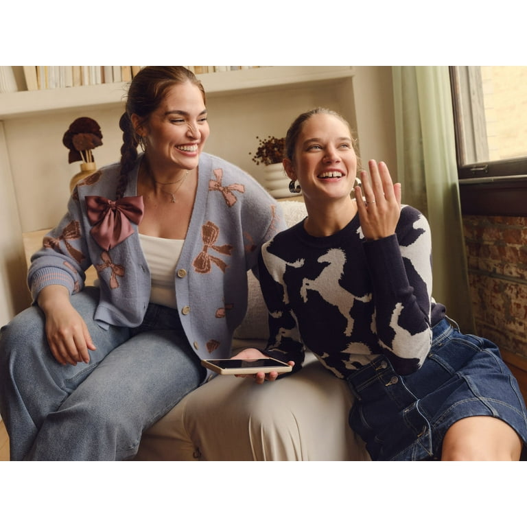 Free Assembly Women's and Women's Plus Cozy Yarn Crewneck Free Assembly Women's and Women's Plus Cozy Yarn Crewneck
