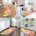 thumbnail image 6 of Yayeee Runner Rug for Bedroom 2'x6' Machine Washable Hallway Non Slip Mat, Red Striped Lemon, 6 of 8
