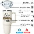 thumbnail image 3 of 40 oz Grandma Tumbler with handle Lid and Straw, Best Grandma Ever Vacuum Insulated Travel Coffee Mug CupTumbler, Mothers Day Gifts for Grandmothe, 3 of 6