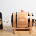 thumbnail image 3 of Weiweiguan Bar à Vin Rouge en Bois Seau à Vin Bar à Pub Seau de Rangement pour Bière avec Robinet, 3 of 6