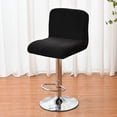 thumbnail image 1 of BUYISI Enhance Your Bar Stool With An Adjustable Silver Fox Fur High Stool Cover Black, 1 of 7