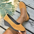 thumbnail image 6 of Mepaouo Wedge Loafers for Women Platform Arch Support Dress Shoes Wide Width Hollow Casual Moccasins, 6 of 8