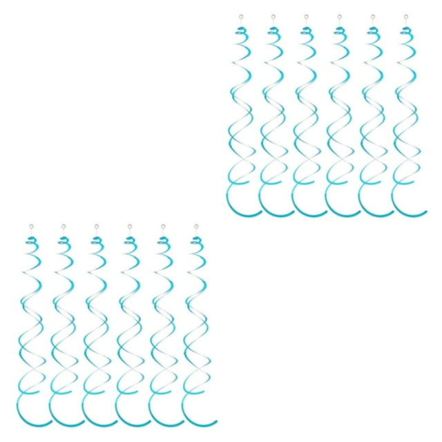Guardoinrt 6pcs Hanging Garland Safe Ingredients Good Demonstrating Effect PVC Made Light Blue 2Set