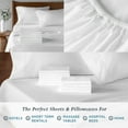 thumbnail image 5 of WelHome Pack of 6 Commercial Queen Flat Sheets Only, 310TC, Durable & Lightweight Bulk Sheet Sets, Classic White Hospital Bed Sheets For Home Use, Rich Cotton Blend, 90" x 116", White, 5 of 7