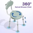 thumbnail image 3 of Kekoy Swivel Shower Chair, 360° Rotating Shower Seat with Backrest for Elderly and Disabled, Height Adjustable Tub Bench for Inside Shower Stool & Bath Tub Seat for Narrow Space, 3 of 8