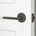 thumbnail image 2 of Viaggio Clomil_Prv_238_Rh Circolo Right Handed Solid Brass Privacy Door Lever Set - Nickel, 2 of 7