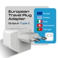 thumbnail image 3 of Ceptics European Travel Plug Adapter – Compact Type C & F Adapter with USB-C & A + USA Input – Safe Grounded Schuko Adapter – Travel Charger for France, Germany & More – CTU-9-9C-PK, 3 of 9