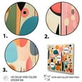 thumbnail image 3 of Designart "Playful Patterns Mid Century Pink Delight II" Mid-century Canvas Art Print, 3 of 5