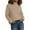 Khaki, variant on Wdgfv Breathable Women's Pullover Elegant Winter High Neck Knitted Pullover Sweater Long Sleeve Rolled Edge Turtleneck Top For Cozy
