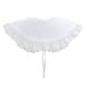 thumbnail image 2 of Chifón de cuello desmontable de encaje blanco para mujer con ribete floral, 2 of 3