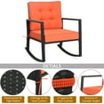 thumbnail image 4 of Costway Patio Rattan Rocker Chair Outdoor Glider Wicker Rocking Chair Cushion Lawn Deck, 4 of 9