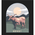thumbnail image 2 of Western Howdy Cow Adult Black Long Sleeve Hoodie-3XL, 2 of 3
