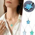 thumbnail image 2 of Odeerbi Health and Longevity Sea Turtle Pendant Necklace Little Ocean lover Cute Turtle Necklace Birthday Anniversary Jewelry Gift for Women Grandma, 2 of 2
