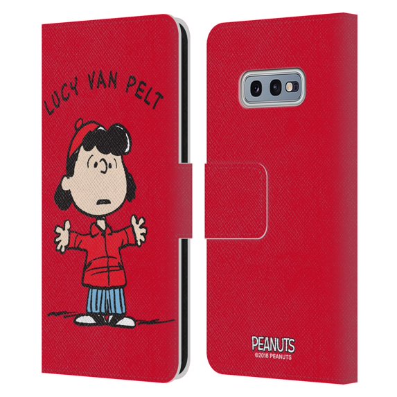 Head Case Designs Officially Licensed Peanuts Characters Lucy van Pelt Leather Book Wallet Case Cover Compatible with Samsung Samsung Galaxy S10e