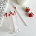 thumbnail image 5 of 300ml 10oz alto borosilicato Nana linda fresa agua leche beber vasos taza con pajita, 5 of 5