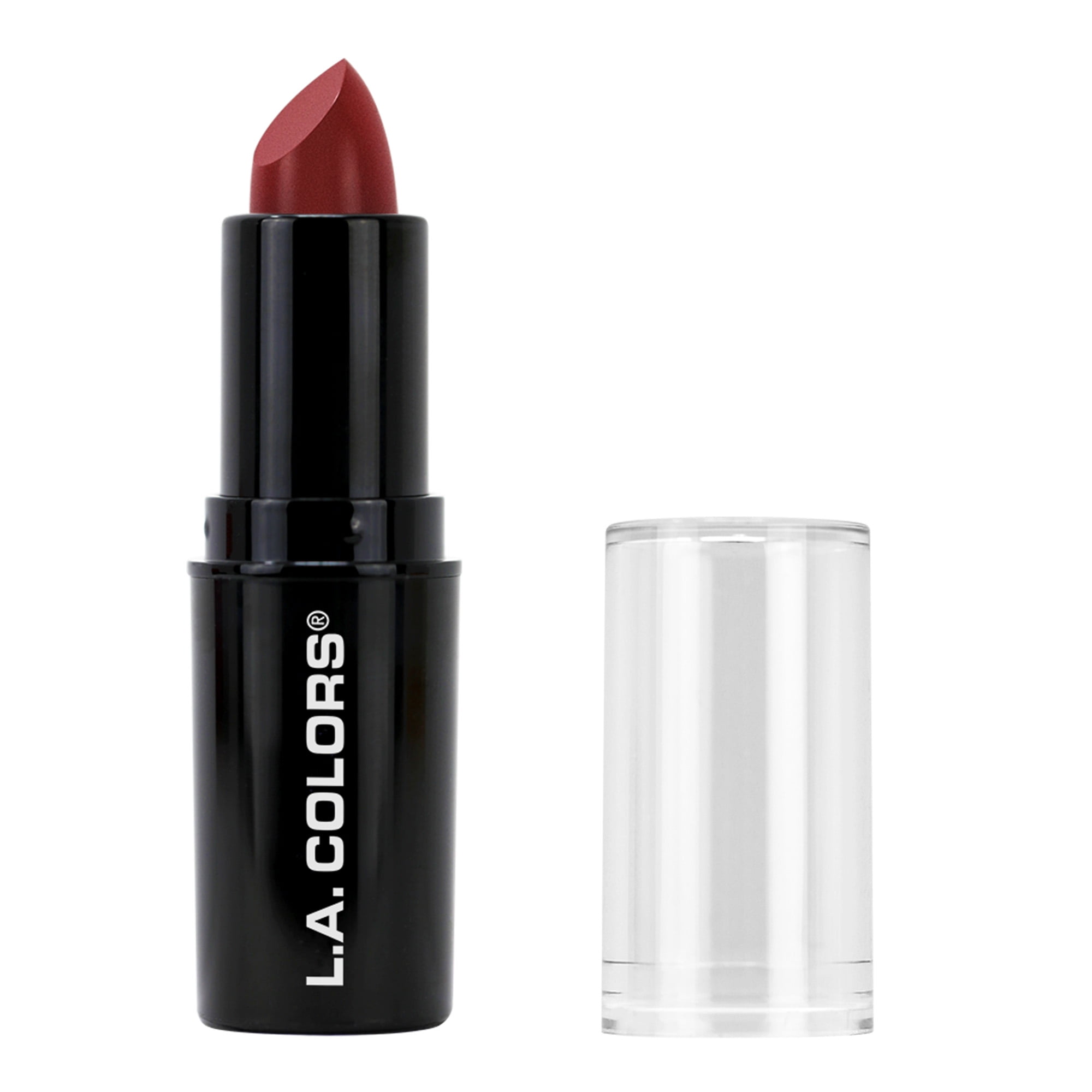 (7 pack) L.A. COLORS Long-Wearing Satin Finish Velvet Pout Chaser Lipstick, Edgy Rose, 0.13 oz
