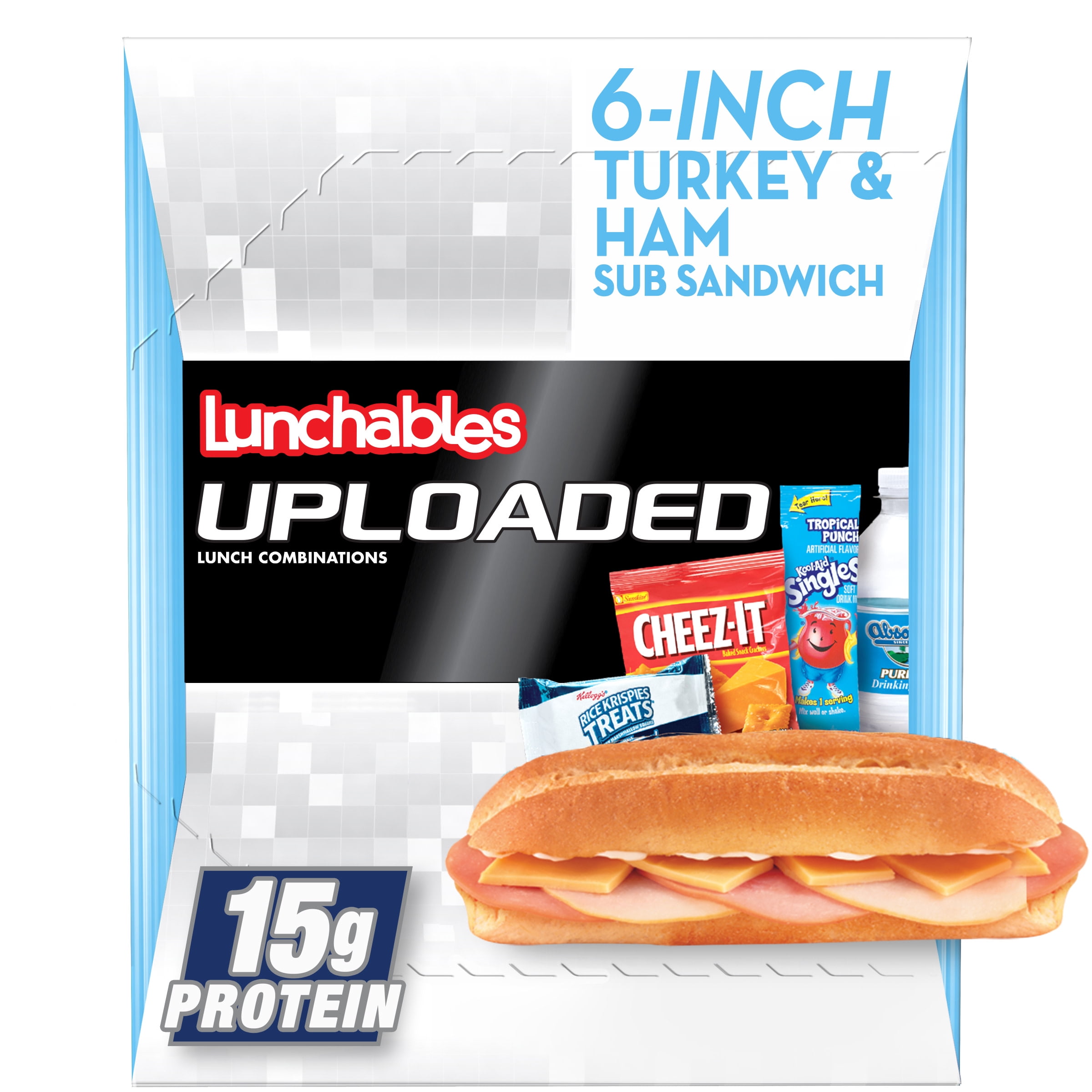 Lunchables Uploaded 6 Inch Turkey Ham And Cheese Sub Sandwich Meal Kit With Water Cheez It